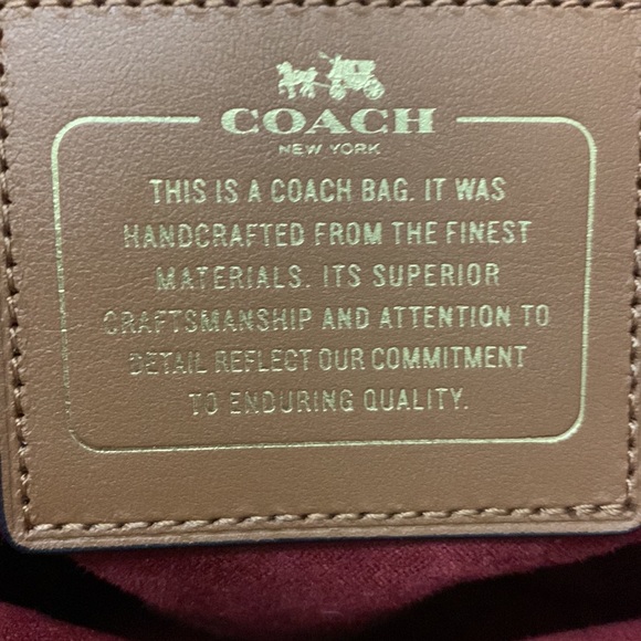 Coach Burgundy “Sierra” Satchel - Picture 7 of 8